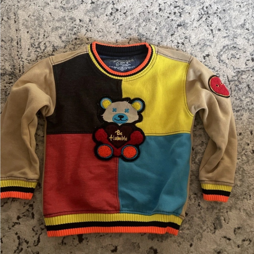 Kids Multi Color Elite Premium Sweater Be Humble Long Sleeve Size 3-4 Very Nice!